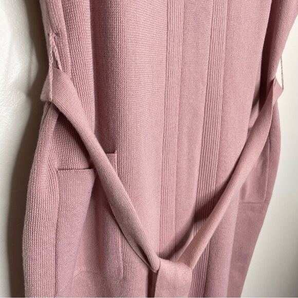 Torrid Mauve Pink Sweater‎ Knit Self Tie Shift Dress - Picture 3 of 7